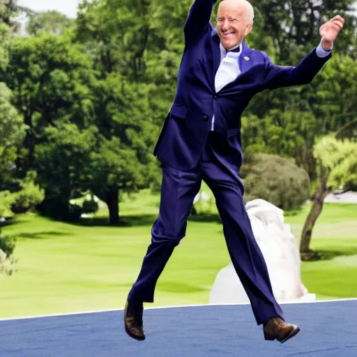 Image similar to biden using his super move st the white house, digital photography