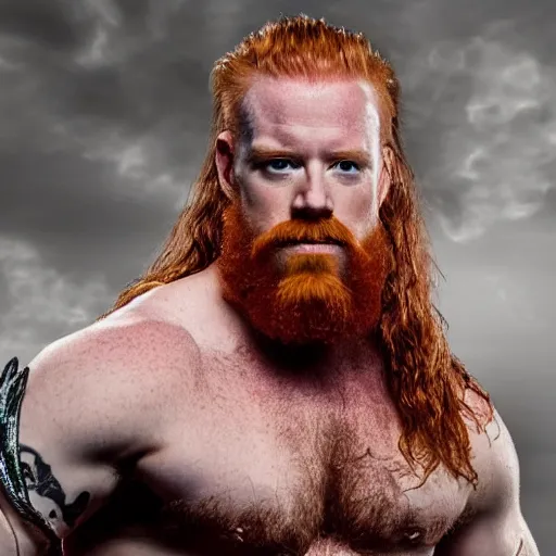 Prompt: wrestler sheamus as a viking