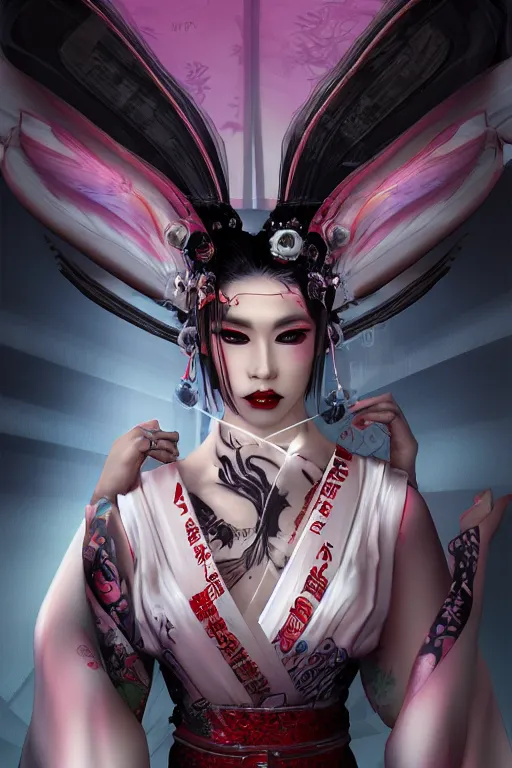 Image similar to agile geisha cyberpunk Dragon princess, digital art, 8k ,character ,realistic, portrait, hyperrealistic