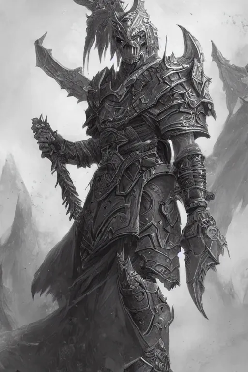 Image similar to pencil drawing of a character concept art, d & d, world of warcraft, highly detailed, epic composition, made by pen tecula, greg rutkowski