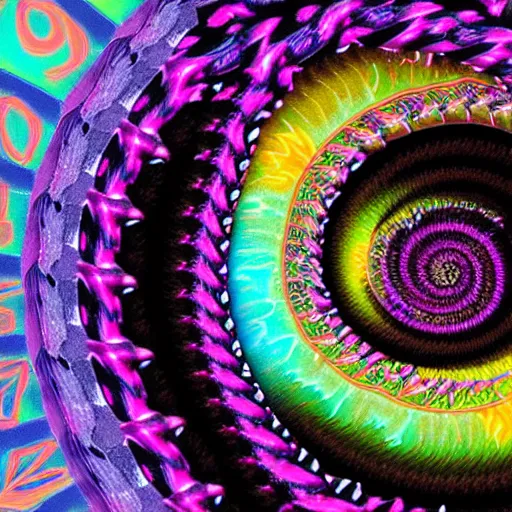 Image similar to psychedelic, spiral clock, black hole