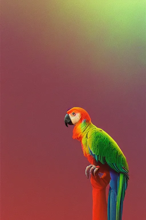 Image similar to A psychedelic parrot, ethereal, extremely high detail, photorealistic, cinematic lighting, artstation, octane render, art by Zdzisław Beksiński