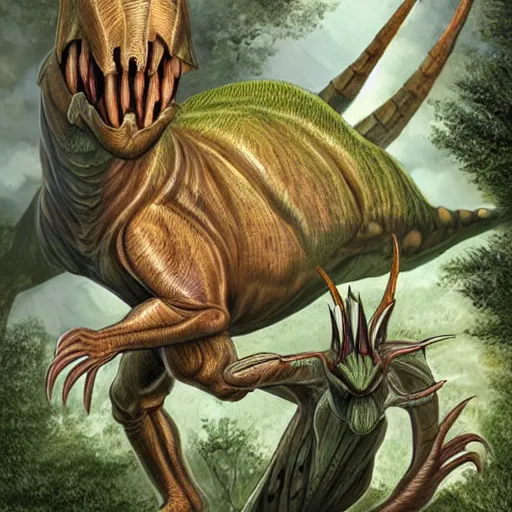 Prompt: insectoid dinosaurs