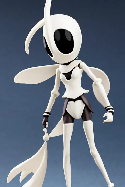 Image similar to still figurine of hollow knight wearing an elegant summer blouse, official store photo, commercial photo, featured on amiami, 8 k, 8 5 mm, f. 1 4, beautiful composition