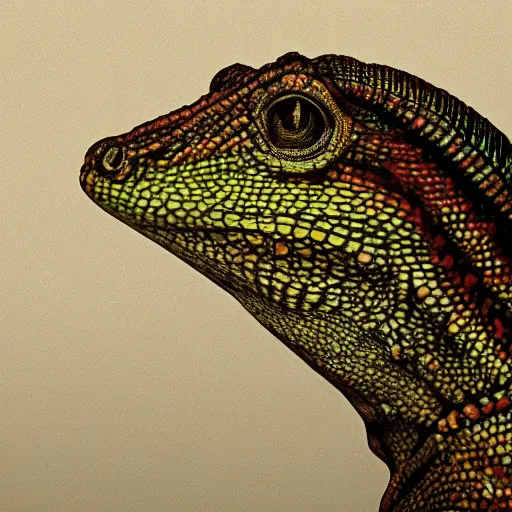 Prompt: surreal portrait of jesus christ as a scaly lizard lizard lizard lizard reptile head lizard head