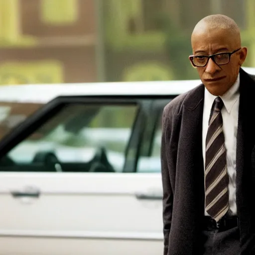 Image similar to movie still of Gus Fring as Professor X in a new X-Men movie