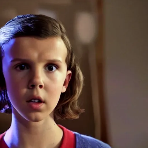 Prompt: millie bobby brown in stranger things