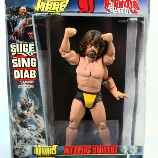 Prompt: peter dinklage 1 9 8 0 s wrestling action figure