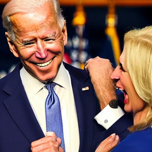 Image similar to joe biden eating someone alive