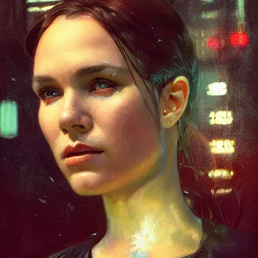 Image similar to netta, hyperrealistic portrait, bladerunner street, art of elysium by jeremy mann and alphonse mucha, fantasy art, photo realistic, dynamic lighting, artstation, poster, volumetric lighting, very detailed face, 4 k, award winning