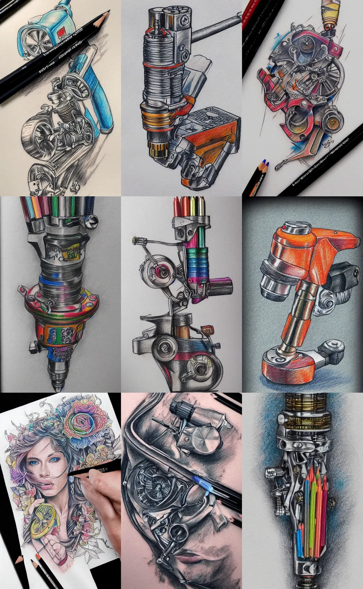 Pencil Drawings and Tattoo Desgins - Wall Dog Murals