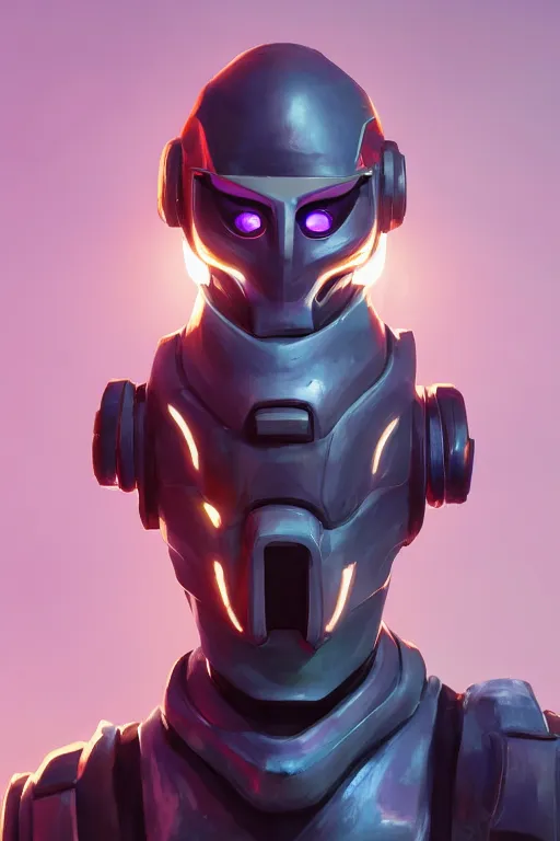 Image similar to epic mask helmet robot ninja portrait stylized as fornite style game design fanart by concept artist gervasio canda, behance hd by jesper ejsing, by rhads, makoto shinkai and lois van baarle, ilya kuvshinov, rossdraws global illumination radiating a glowing aura global illumination ray tracing hdr render in unreal engine 5