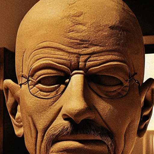 Image similar to anient egyptian death mask of walter white