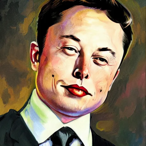 Image similar to elon musk, portrait by dorothea tanning