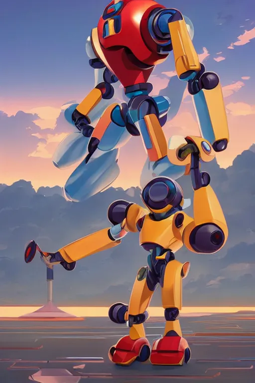 Image similar to metabots medabots medarotto medarot robot minimalist comics, behance hd by jesper ejsing, by rhads, makoto shinkai and lois van baarle, ilya kuvshinov, rossdraws global illumination ray tracing hdr radiating a glowing aura