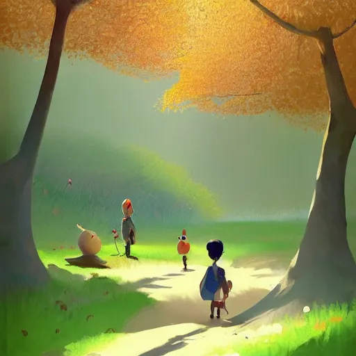 Prompt: goro fujita ilustration entrance to a forest crowded with asian people, the forest is lush with almond trees in bloom, painting by goro fujita, sharp focus, highly detailed, artstation