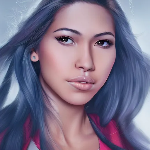 Image similar to portrait of Felicia Hernandez at age of 20, by Artgerm