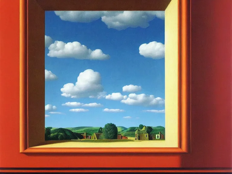 Image similar to beautiful!! painting by rene magritte, high detail, high resolution