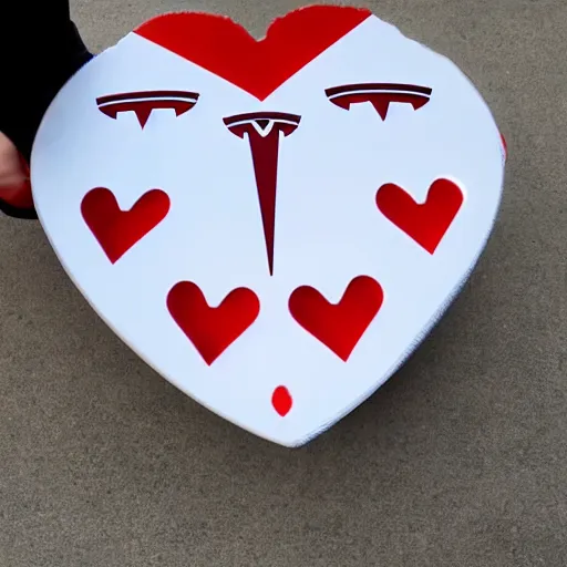 Image similar to Tesla Bot Makes a heart shape with his hands