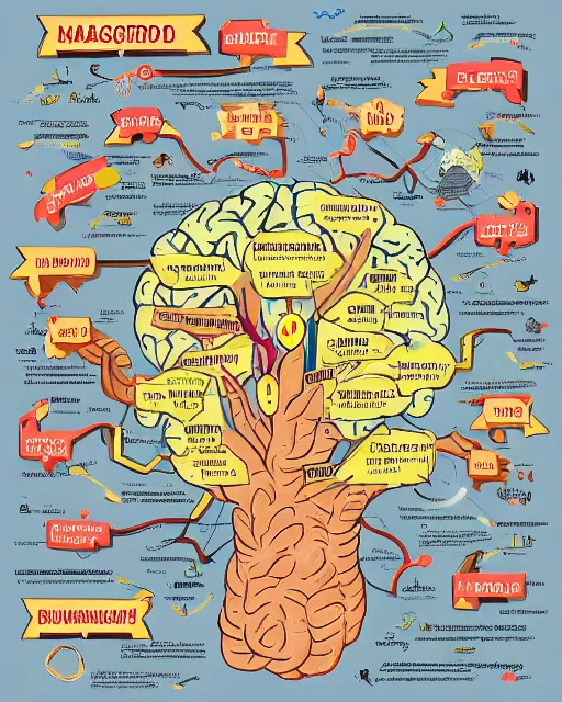 Prompt: brain map, marginalia, infographic in the style of isometric Wes Anderson