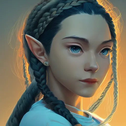 Prompt: portrait of zelda with flowing braids, highly detailed, digital painting, artstation, concept art, sharp focus, illustration, strong brush stroke, anime, art by ilya kuvshinov, sharp focus, ghibli studio, art by ilya kuvshinov, rossdraws