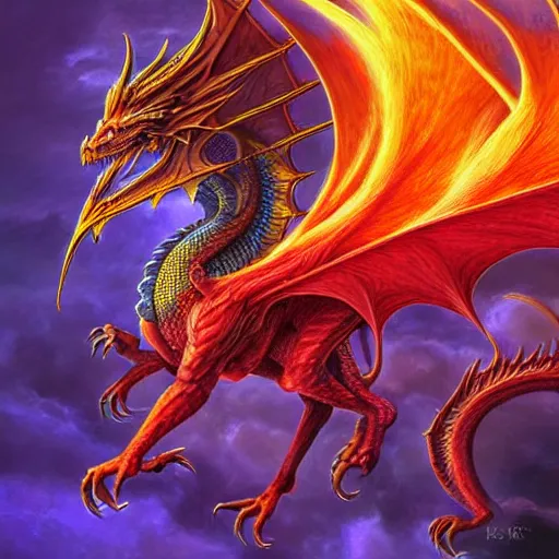 Prompt: detailed fantasy art, diffuse vibrant color, dragon spirit