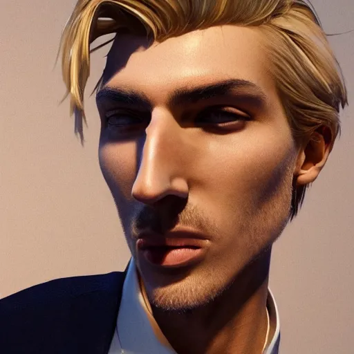 Image similar to a closeup photo of handsome gigachad xqc smoking a cigar, 8k photorealism, extremly detailed, trending on artstation