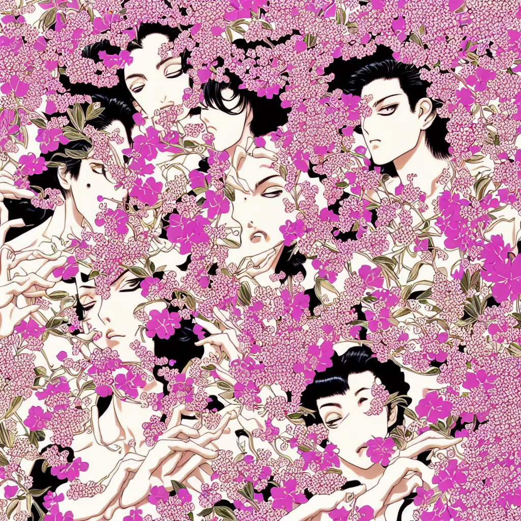 Image similar to fragrance advertising campaign by hirohiko araki, highly detailed, intricate