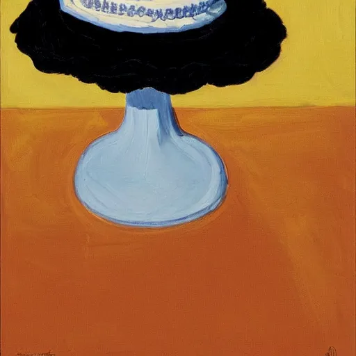 Prompt: The Queen\'s Cake by Wayne Thiebaud