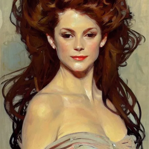 Image similar to portrait of a beautiful woman, intricate, elegant, highly detailed, by gil elvgen, greg manchess, mucha