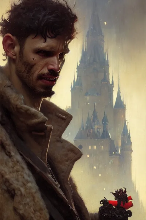 Image similar to klaus from umbrella academy by gaston bussiere, bayard wu, greg rutkowski, giger, maxim verehin