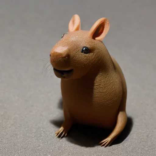 Prompt: a plasticine capybara