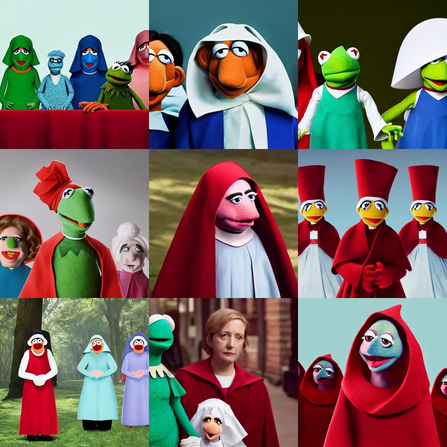 Prompt: muppet handmaid's tale, 8 k