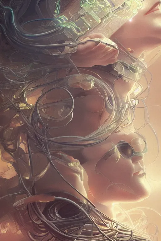 Prompt: ultra realistic illustration, cinema 4 d art, cables fat man drawing, jade background, elegant, highly detailed, digital painting, concept art, intricate, swirl, smooth, sharp focus, illustration, art by artgerm and greg rutkowski and alphonse mucha