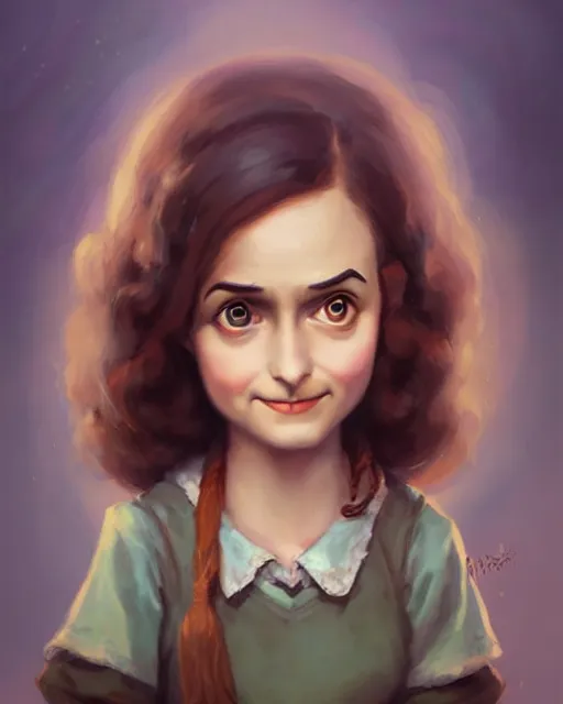 Image similar to cute little anthropomorphic anne frank cute and adorable, pretty, beautiful, dnd character art portrait, matte fantasy painting, deviantart artstation, by jason felix by steve argyle by tyler jacobson by peter mohrbacher, cinema