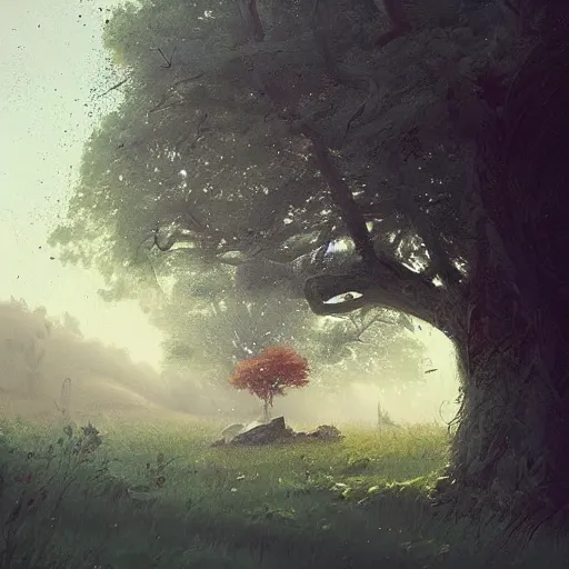 Image similar to 🎸🌳, Greg rutkowski, Trending artstation, cinematográfica, digital Art