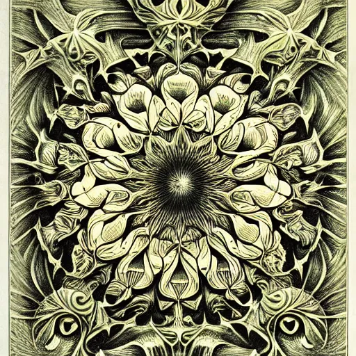 Prompt: artwork by Ernst Haeckel
