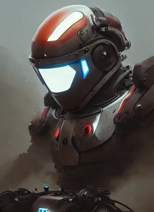 Image similar to an epic mechanical robotic racing helmet highly detailed, digital painting, concept art, smooth, sharp focus, illustration, art by greg rutkowski