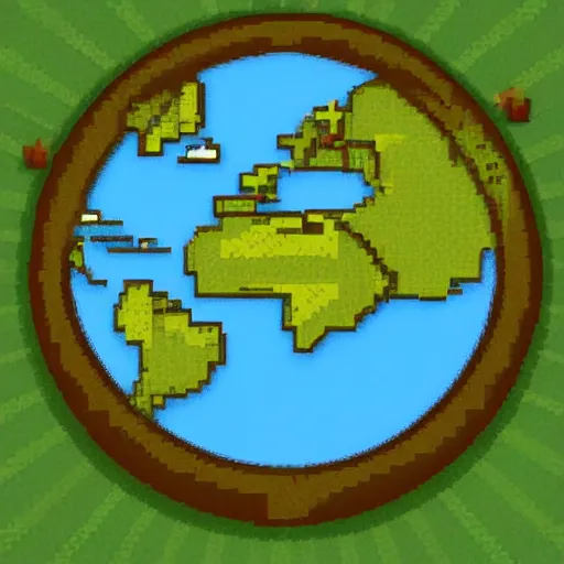 Prompt: the earth with the text wp inside, pixel arts, highly detailed