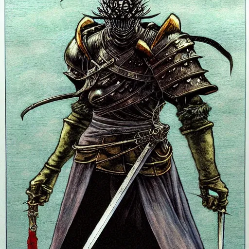 Prompt: prompt : portrait of darksouls character painted in miyazaki color style drawn by katsuhiro otomo and takato yamamoto, inspired by fables, china doll face, smooth face feature, intricate oil painting, high detail, sharp high detail, manga and anime 2 0 0 0