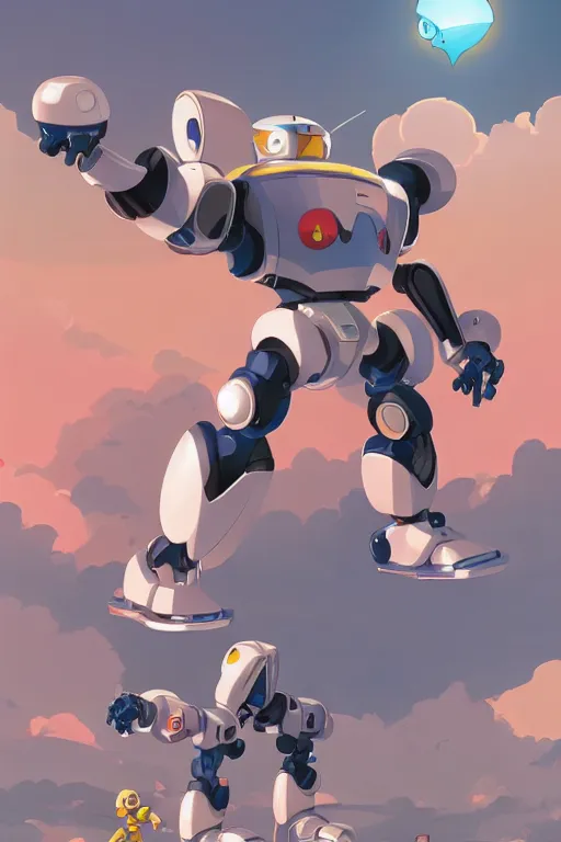 Image similar to metabots medabots medarotto medarot robot minimalist comics, behance hd by jesper ejsing, by rhads, makoto shinkai and lois van baarle, ilya kuvshinov, rossdraws global illumination ray tracing hdr radiating a glowing aura