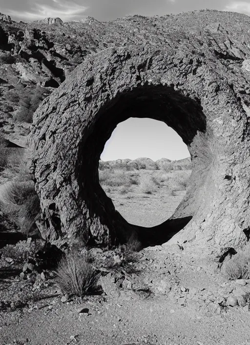 Prompt: photo, an interdimensional portal opening in the Arizona desert, dramatic