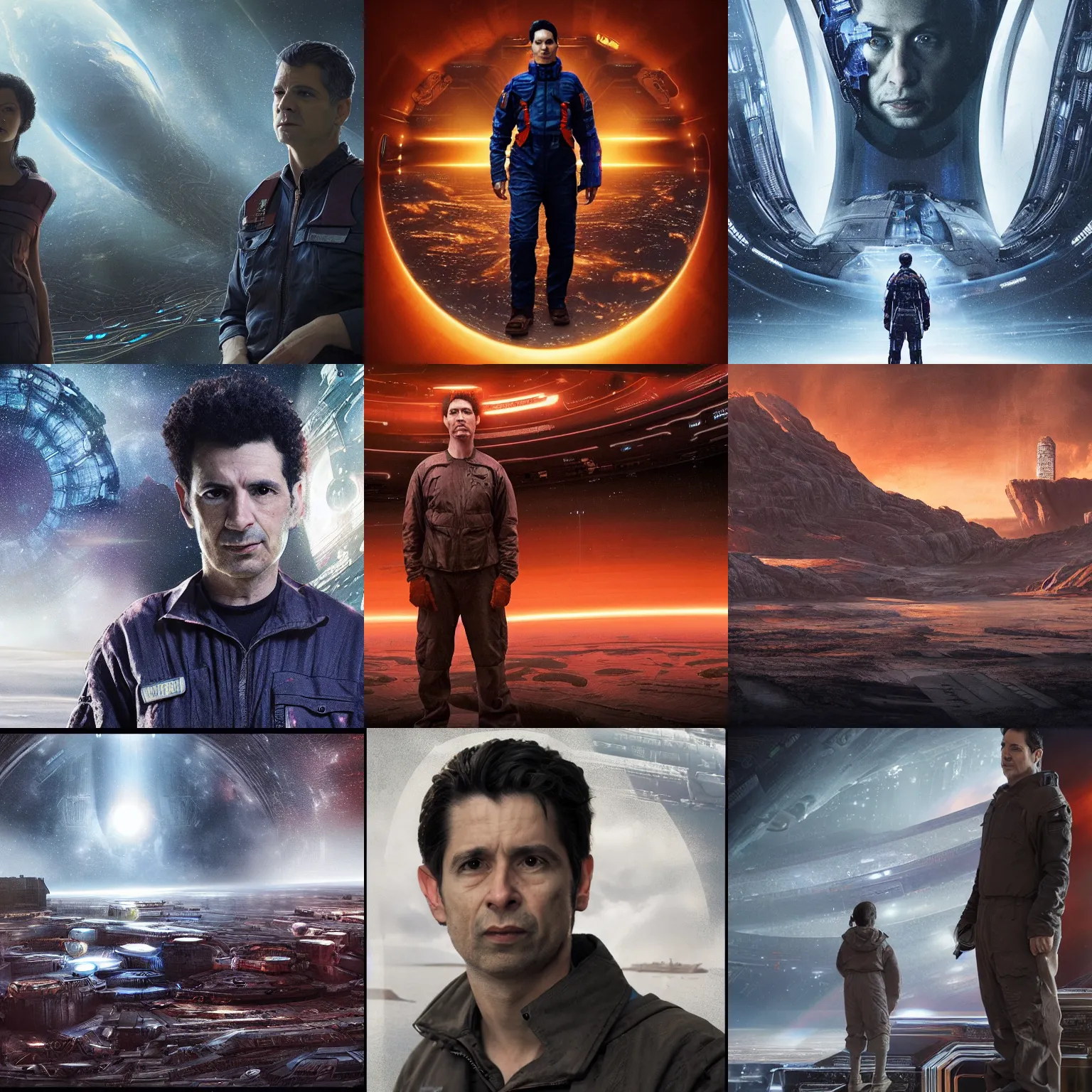 Prompt: james holden from the expanse portrait matte painting