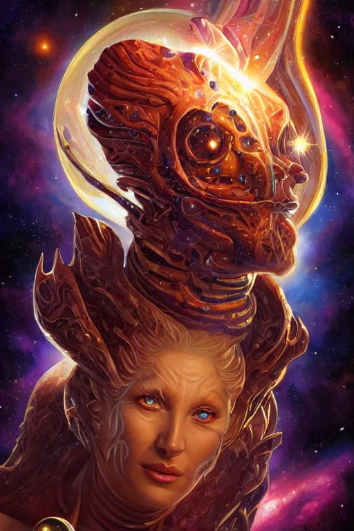 Image similar to beautiful oil painting with high detail of a wise Space ent(Crying Slightly) made of stars and plasma, hybrid from dungeons and dragons and art direction by James Cameron ;by artgerm; wayne reynolds art station; cinematic quality character render; low angle; ultra high quality model; production quality cinema model