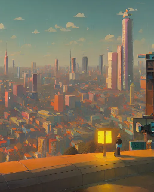 Image similar to painting of kyiv city, detailed, by simon stalenhag, cory loftis, james gilleard, atey ghailan, makoto shinkai, goro fujita, studio ghibli, rim light, exquisite lighting, clear focus, very coherent, plain background, soft painting