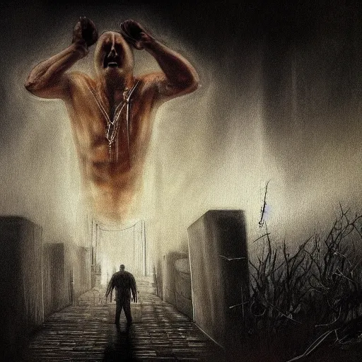 Prompt: the guy from disturbed, artstation hall of fame gallery, editors choice, #1 digital painting of all time, most beautiful image ever created, emotionally evocative, greatest art ever made, lifetime achievement magnum opus masterpiece, the most amazing breathtaking image with the deepest message ever painted, a thing of beauty beyond imagination or words