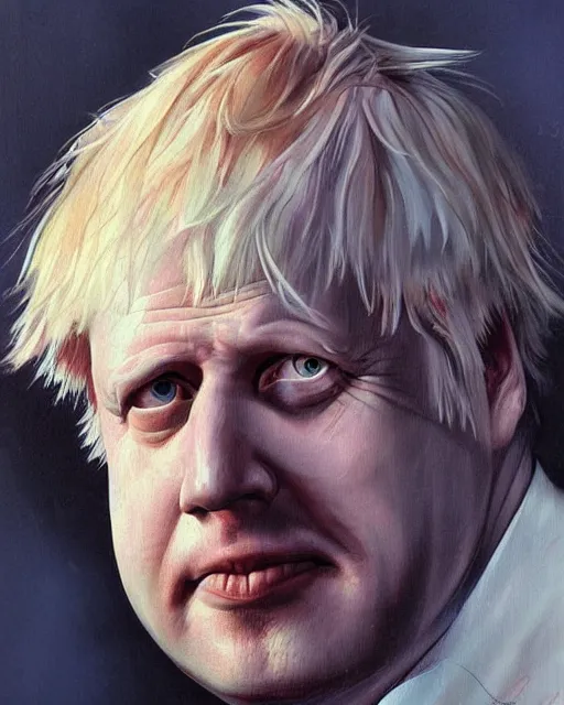 Image similar to Boris Johnson by Peter Andrew Jones, hyper detailed