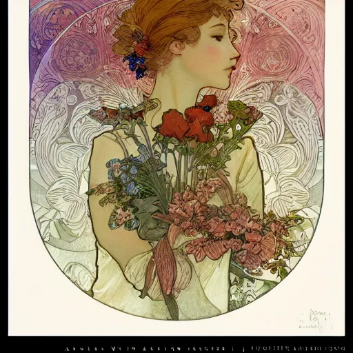 Image similar to a beautiful intricate watercolor illustration of a kitchen flowers, leaves, 4 k, ultra - wide angle, by william turner, by victo ngai, by alphonse mucha, by moebius, by gustave dore, hd, trending on artstation, hyper detailed, muted intense colors