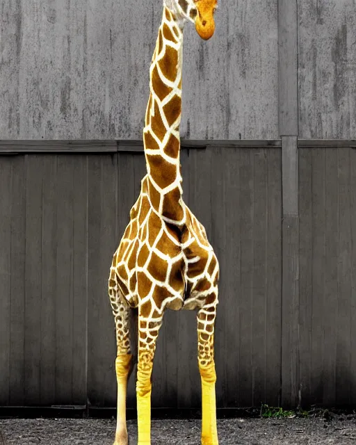 Prompt: a giraffe combined with a banana