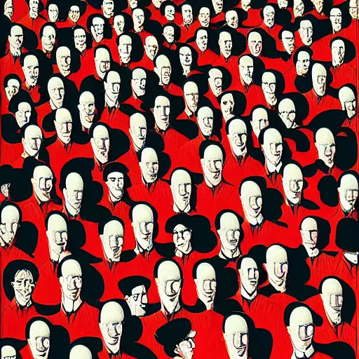 Prompt: detailed where's wally? by caravaggio and martin handford